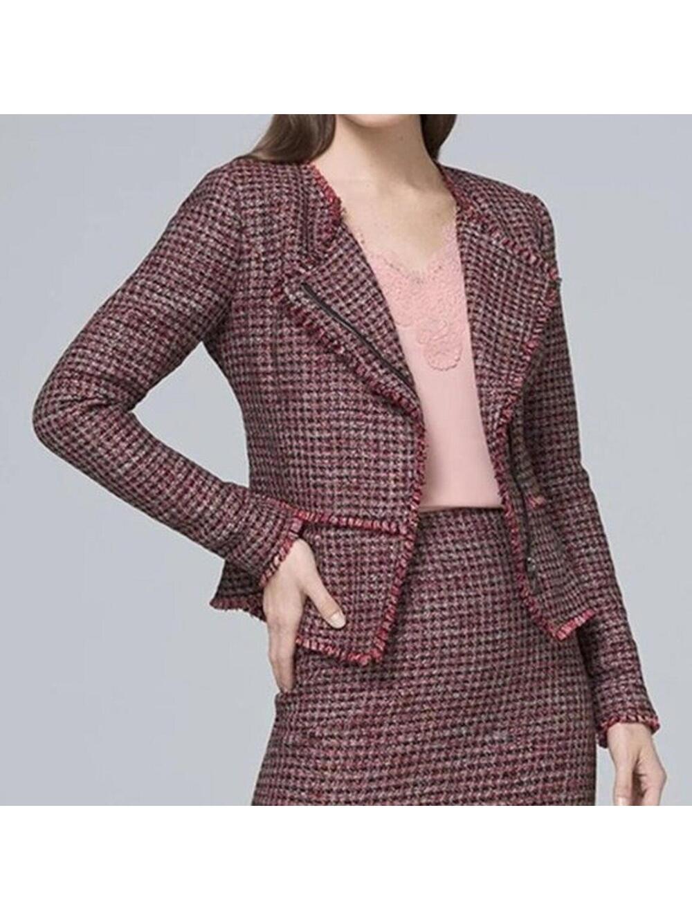 NWT Roman Red & Black white house black market blazer jacket 4